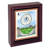 Eglomise Los Angeles Angels of Anaheim Colorprint Desk Clock