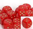 Velvet 16mm d6 Red/gold Pipped Dice