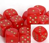 Velvet 16mm d6 Red/gold Pipped Dice