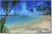 "Paradise Beach" by David Miller - Tropical Seascape Glass Tile Wall Floor Mural 24" x 36" Kitchen Shower Backsplash
