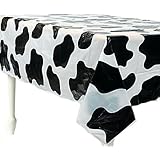 Cow Print Plastic Tablecloth