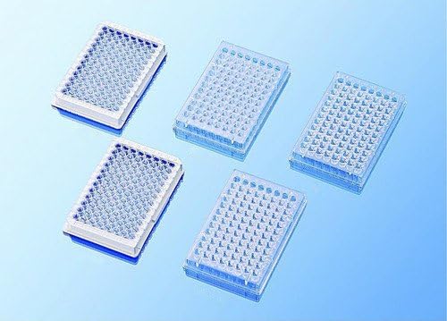 GOWE Microplate 96 wells/ F Shape of well-bottom for Micropipette laboratory, Culture Plate