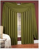 Luxury Dynasty Silk Window Curtain Scarf Valance in Basil