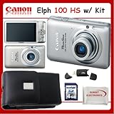 Canon Powershot 100 HS Digital ELPH Camera (Silver) w/ SSE "Executive Packa ....