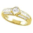 14K Yellow Gold Diamond Engagement Ring - 1.20 Ct.