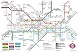 LONDON MAP TO UNDERGROUND POSTER OF ENGLAND PP30693