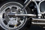 51KwmE9x6DL. SL160  Chrome Rear Wheel and Exhaust on a Custom Motorbike   24W x 16H   Peel and Stick Wall Decal by Wallmonkeys Reviews