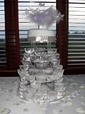 5 Tier 5mm Thick Acrylic Wedding Party Favour Cupcake Cake Stand by Classikool®