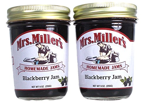 Mrs Millers Blackberry Jam (Amish Made) ~ 2 / 8 Oz. Jars