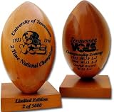 Tennessee 2 Times Champions 5/8 Scale Laser Engraved Wood Football