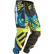 Fly Racing F-16 Limited Edition Youth Boys MX Motorcycle Pants w/ Free B&F Heart Sticker Bundle - Yellow/Blue