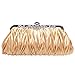 Fawziya® Satin Clutch Purse Pleated Crystal Evening Clutch Bags