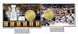NHL Boston Bruins Six Time Stanley Cup Champions Bronze Coin Card