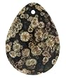 Turtle Jasper - Pear Shape - Faceted - 40X30mm 1.5mm Hole - Set of 3