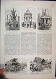 1886 AUSTRALIA WOOLLEN TROPHY WINE GRAIN NATIVE HUTS