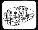 Decorated Mouse Pad with Turkey, geographical, "black and white", ranch, horse, equine, plants, trees, "Middle East", land, house