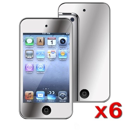 6-Pack Mirror Screen Protector for Apple iPod Touch 4th Gen