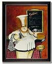 Hot Coffee Fat Chef Java Mocha Decor Framed Art Print