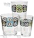 Reston Lloyd Corelle Coordinates Ice Tea Acrylic Drinkware Set of 6, Squared Pattern, Tumbler, multicolored