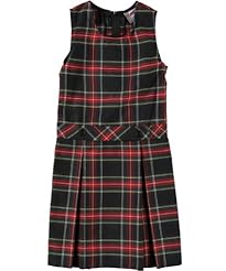 Girls Scoop Neck Polyester Pleated Jumper 