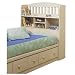 South Shore 2713098 Shaker Style 39" Bookcase Headboard, Maple
