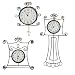 Clara's Delight Clock Christmas Ornaments Set of 3