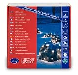 Konstsmide 3749-200 LED Lichternetz (64 kalt wei�e Dioden, 2x2 Meter, 24V Au�entrafo, 1.92W, schwarzes Kabel)