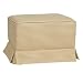 Gingham Ottoman - Taupe