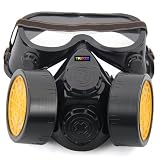 TRIXES 2pc Spray Paint Twin Cartridge Respirator Mask/Goggles 