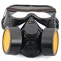 TRIXES 2pc Spray Paint Twin Cartridge Respirator Mask/Goggles