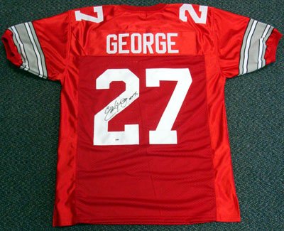 Eddie George Autographed Ohio State University Jersey Heisman '95 PSA/DNA