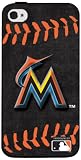 MLB Miami Marlins Iphone 4/4s Hard Cover Case Red Stitch
