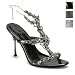Pleaser Shoes WomenOs JEWEL-35, 4'' Wrap Around T-Strap Sandal W/Rhinestones, Available in 3 colors