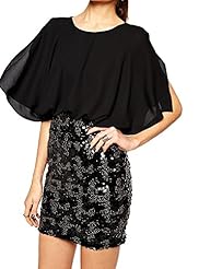 Sexy Summer Sequined Chiffon/Polyester/Spandex Bandage Dress/Club Dress/Party Dress/Mini Dress 