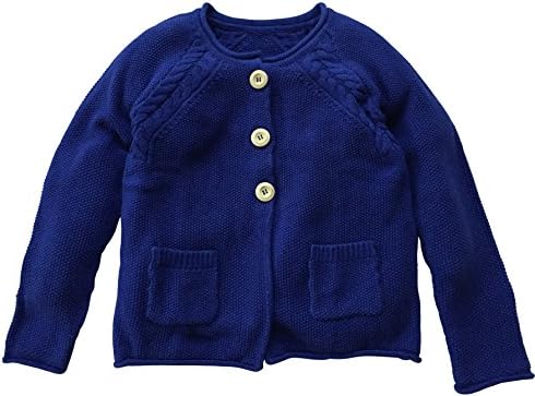 Girls Cable Knit Detail Button Cardigan 7