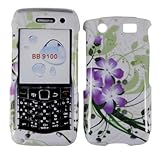 Hard Green Purple Flowers Case Cover Faceplate Protector for Blackberry Pea ....