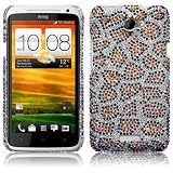 HTC One X Leopard Spots Diamante Case / Cover / Shell / Shield Part Of The Qubits Accessories Rangeby Qubits
