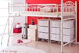 コスパ 姫系のお部屋にピッタリ♪高さが選べる!ロマンティックアイアンロフトベッド 【Mary】マリー/ミドルタイプ