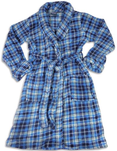 MacHenry Originals - Boys Plaid Robe, Blue, Navy