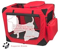 Pet Gear Generation II Deluxe Portable Soft Crate for cats and dogs up to 30-pounds, Red Poppy