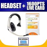 Xbox 360 Motorola Gaming Headset X205 + 1600 Xbox Live Points Card + FREE Complimentary Super Deal Micro Fiber Cleaning Cloth
