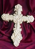 Cast Iron White Antique Cross