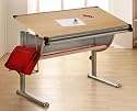 Links 50500450 PLATO Schreibtisch Metall MDF Buche Dekor 115x73x62-93 cm