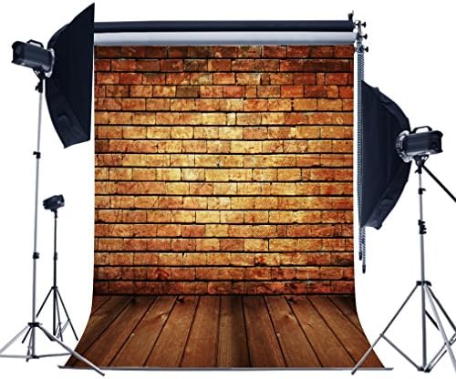 Fotoo 5x7ft Brick Wall Wooden Floor Room Background Vinyl Photography Backdrops Studio Props