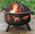 Landmann 28347 Big Sky Fire Pit, Wildlife, Black