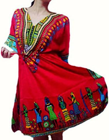 Jinda Brand Women's Kaftan African Dress Shirt Boho Free Size