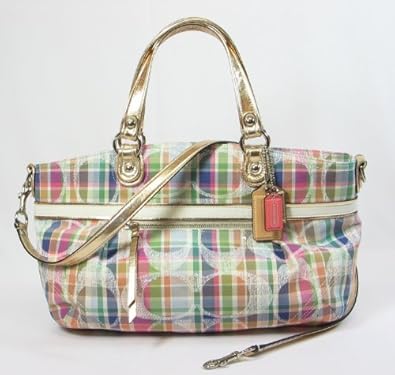 coach wallets plaid