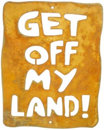 Zeds Zombie RanchGet Off My Land Steel Wall Sign