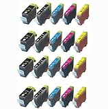 20 Pack CA-3eBK, CA-3/6C, CA-3/6Y, CA-6BK, and CA-3/6M Compatible Ink Cartridges for Canon Pixma i860 iP4000 iP5000 MP750 MP760 MP780 20 Pack CA-3eBK, CA-3/6C, CA-3/6Y, CA-6BK, and CA-3/6M Compatible Ink Cartridges for Canon Pixma i860 iP4000 iP5000 MP750 MP760 MP780