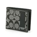 (コーチ)COACH 男女兼用 二つ折財布 ヘリテージ シグネチャー ストライプ F74083 SBWBK  並行輸入品